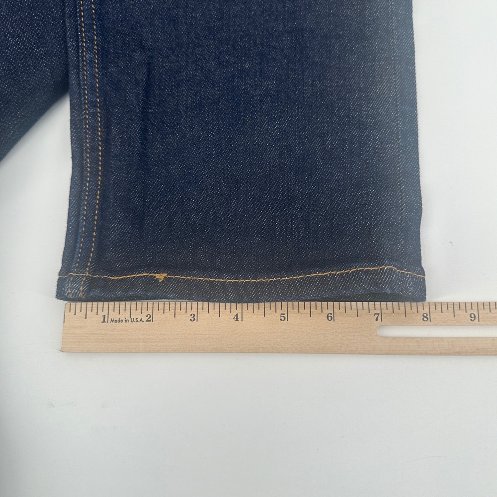 Levi's 513 Slim Straight Selvedge Jeans Mens 36x30 Dark Wash Blue Solid NWT - Picture 7 of 12